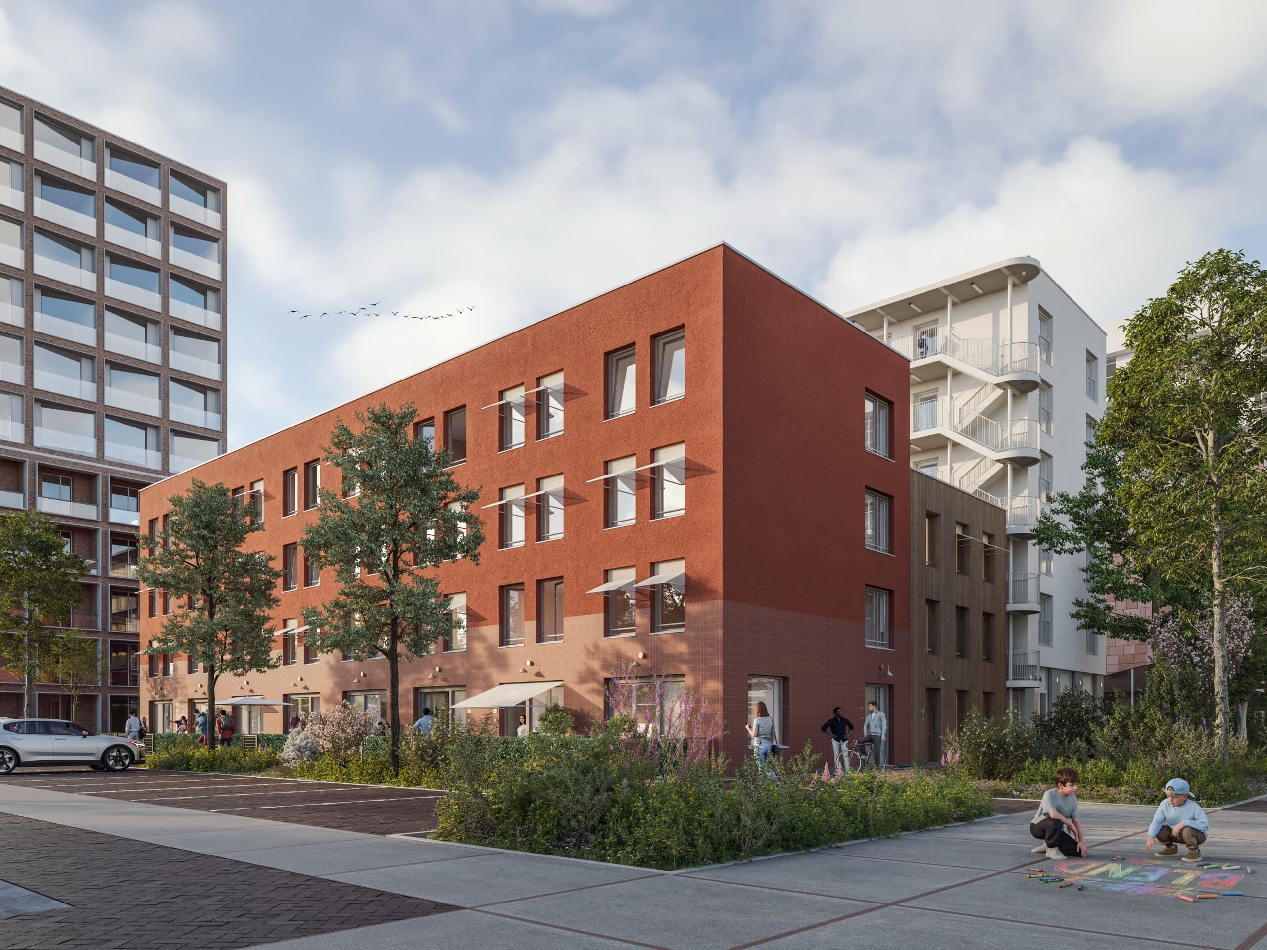 De hoekwoning van Blend aan de straat