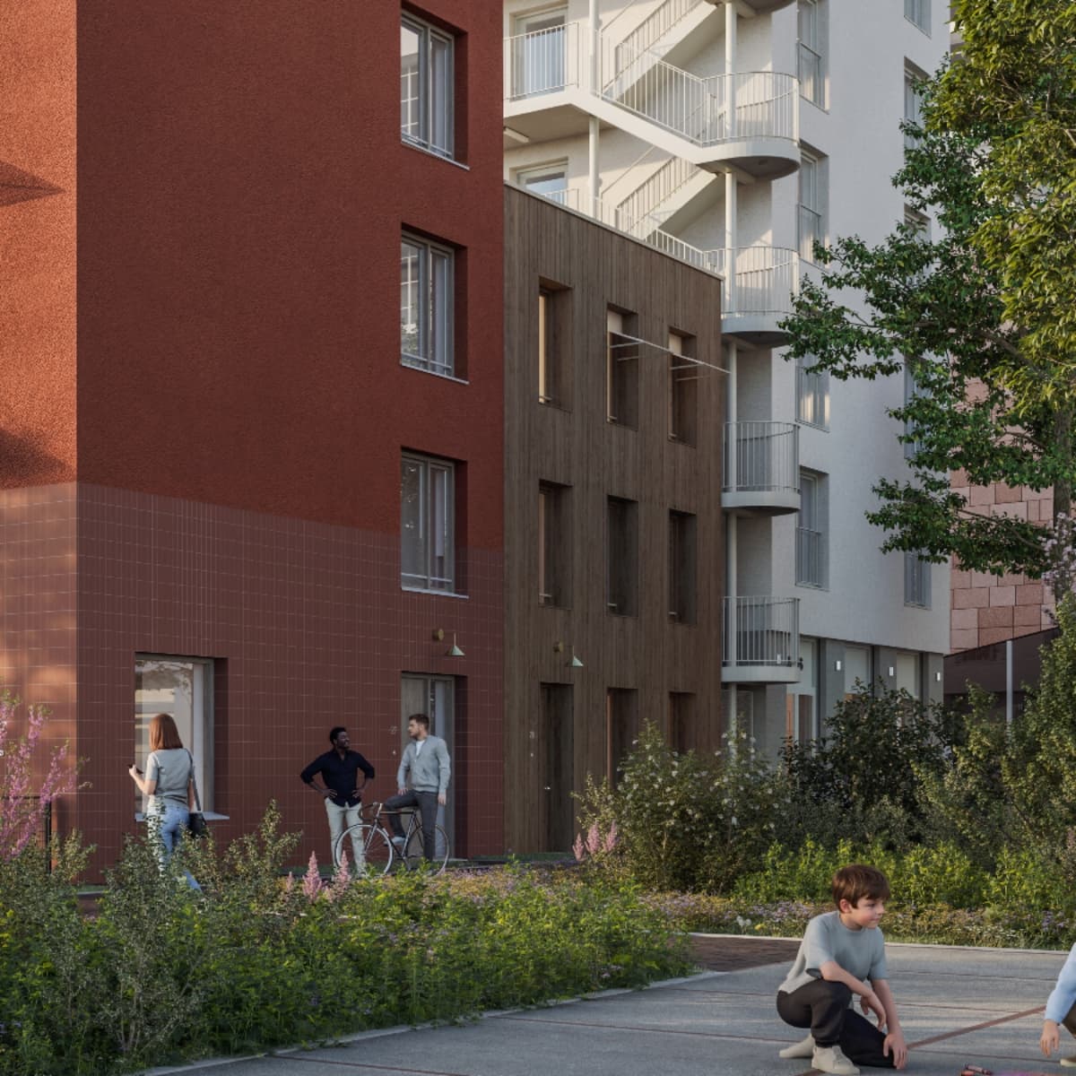 De gevel van de Special aan de binnentuin